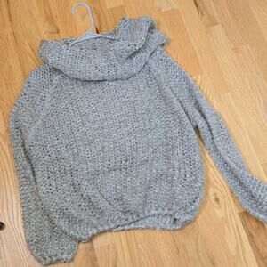 Debut cowl neck sweater gray size M